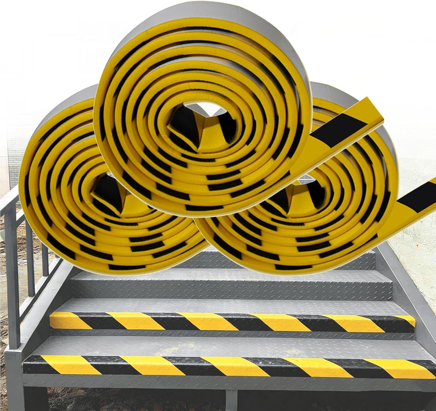 5m/ 16.4ft Wall Corner Protector, Yellow Black Foam Corner Protectors, NBR Widened Edge Protector for Parking Columns & Factory(10m/32.8ft)