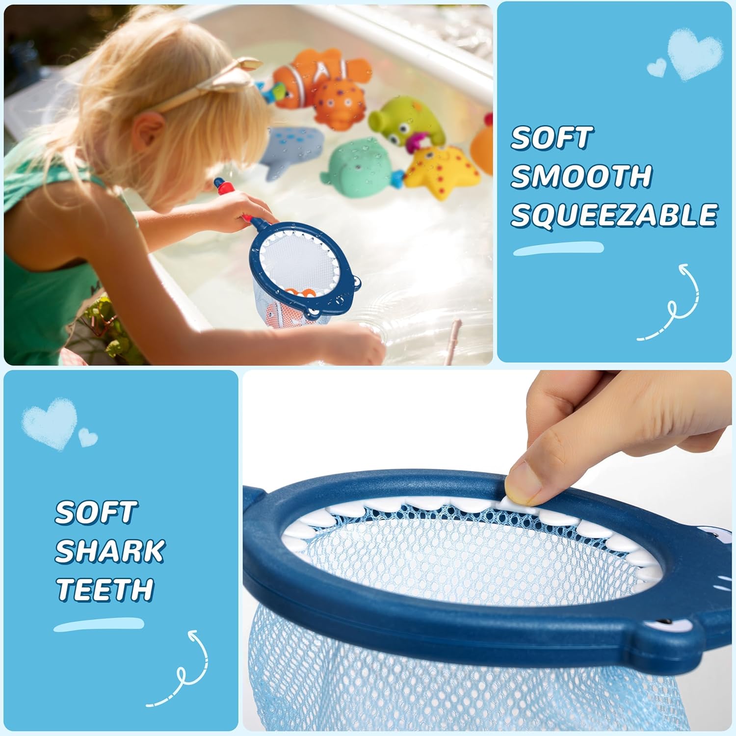 No Hole Mold Free Bath Toys,10 Pack Bath Toys for Toddlers 1-3,Water Toys for 6-12 Months Infants with Storage Bag,Baby Shark Toys for Pool, Bathtub, Beach, Shower, Tub, Kids Boys Girls Gifts image 7 of 7 B0DY1JZ5F2