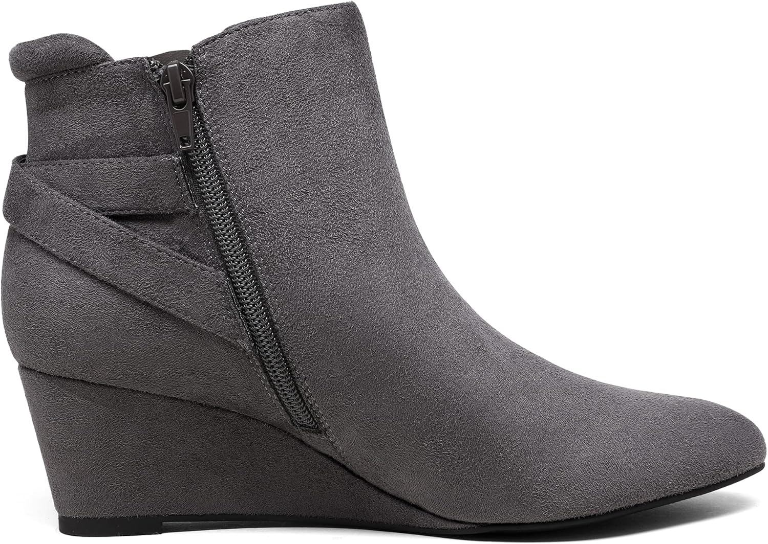 DREAM PAIRS Women's Wedge Ankle Boots Fall Low Heel Short Booties Shoes - Image 2