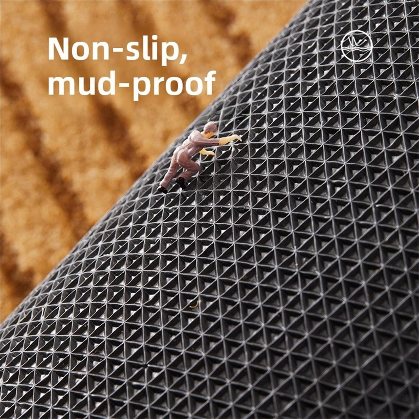Kokosfaser Fußmatte Kokos-Fußmatte for drinnen und draußen, rutschfeste Eingangsmatte, Heimgebrauch, einfacher SLE Hine Waable Bodenteppich, Eingangsteppich(Color3,60 * 120cm)