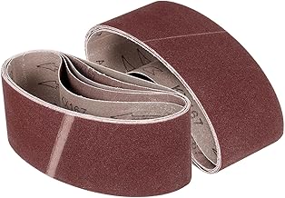 CoCud Bandas de Lija 533 x 100mm, Bandas Abrasiva de Alumina, 80/120/150/240/400 Granos para Lijadora de Banda, Herramienta para Tallar Cuchillos, Metalurgia, Madera, 15 Pcs