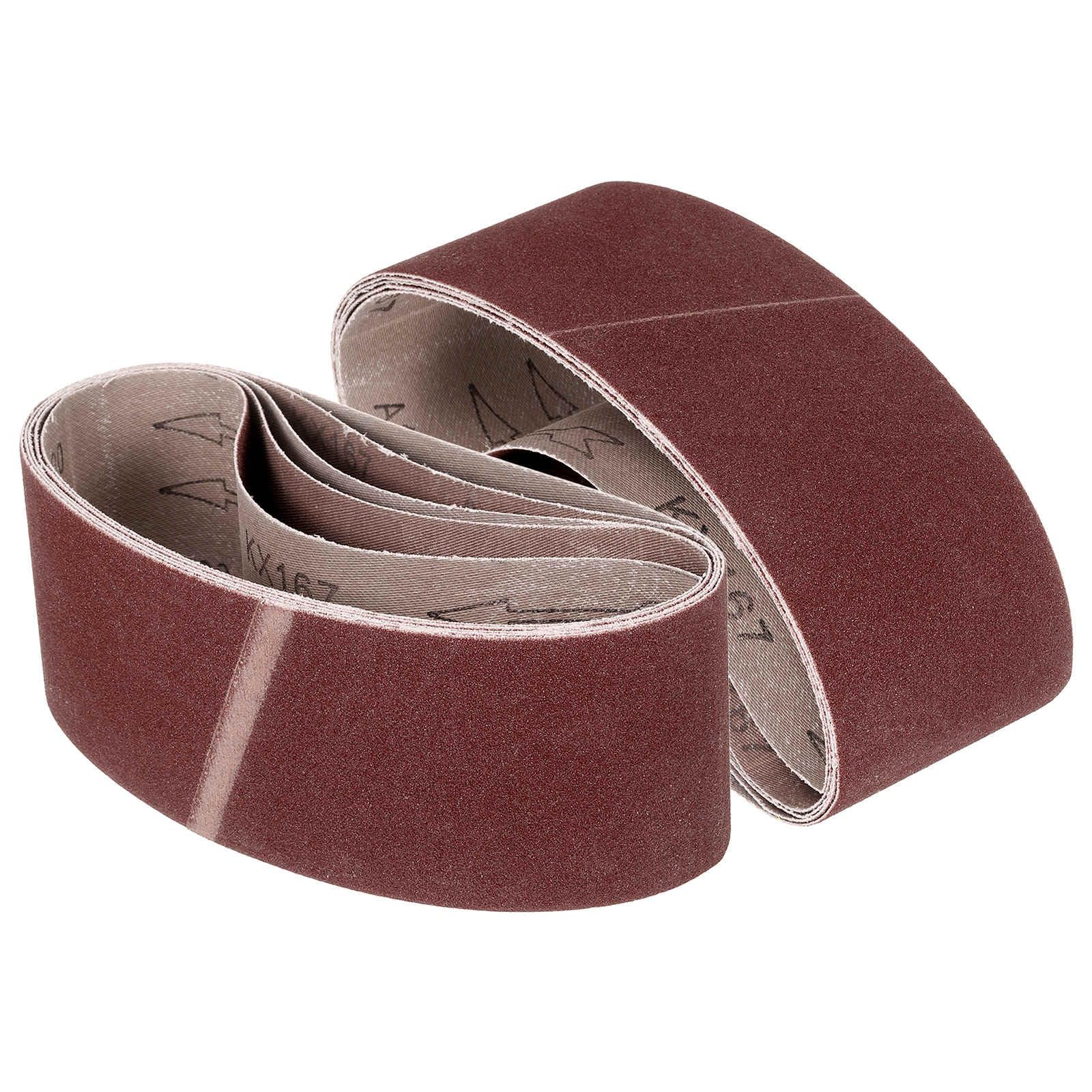 CoCud 100mm x 533mm Sanding Belt Assorted Set, 15 Piece 80/120/150/240/400 Grits Aluminum Oxide Knife Sharpener Belts Work Sharpening for Belt Sander Knife Carving Tool Metal Working