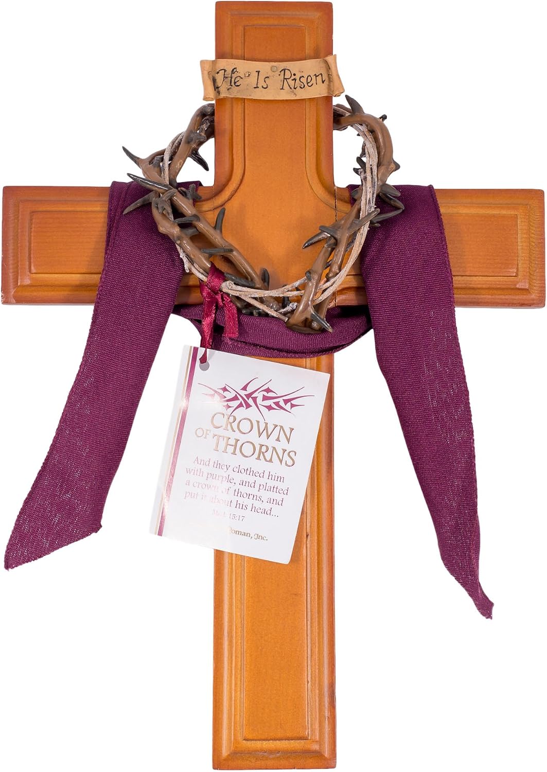 Roman Giftware Inc., Religious Crosses Collection, 10" H Crown of Thorns Cross,Religious, Inspirational, Durable (10x2x6)