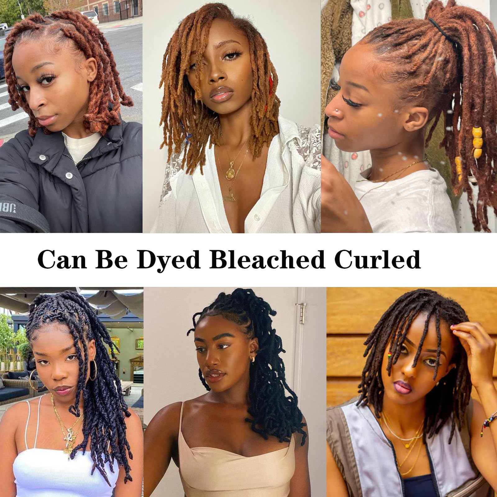 30 Strands 100% Human Hair Dreadlock Extensions 0.8cm 12inch Length FYIMUYI Amazon.com : 8 Inch Dreadlock Extension Human Hair 30  main image 4