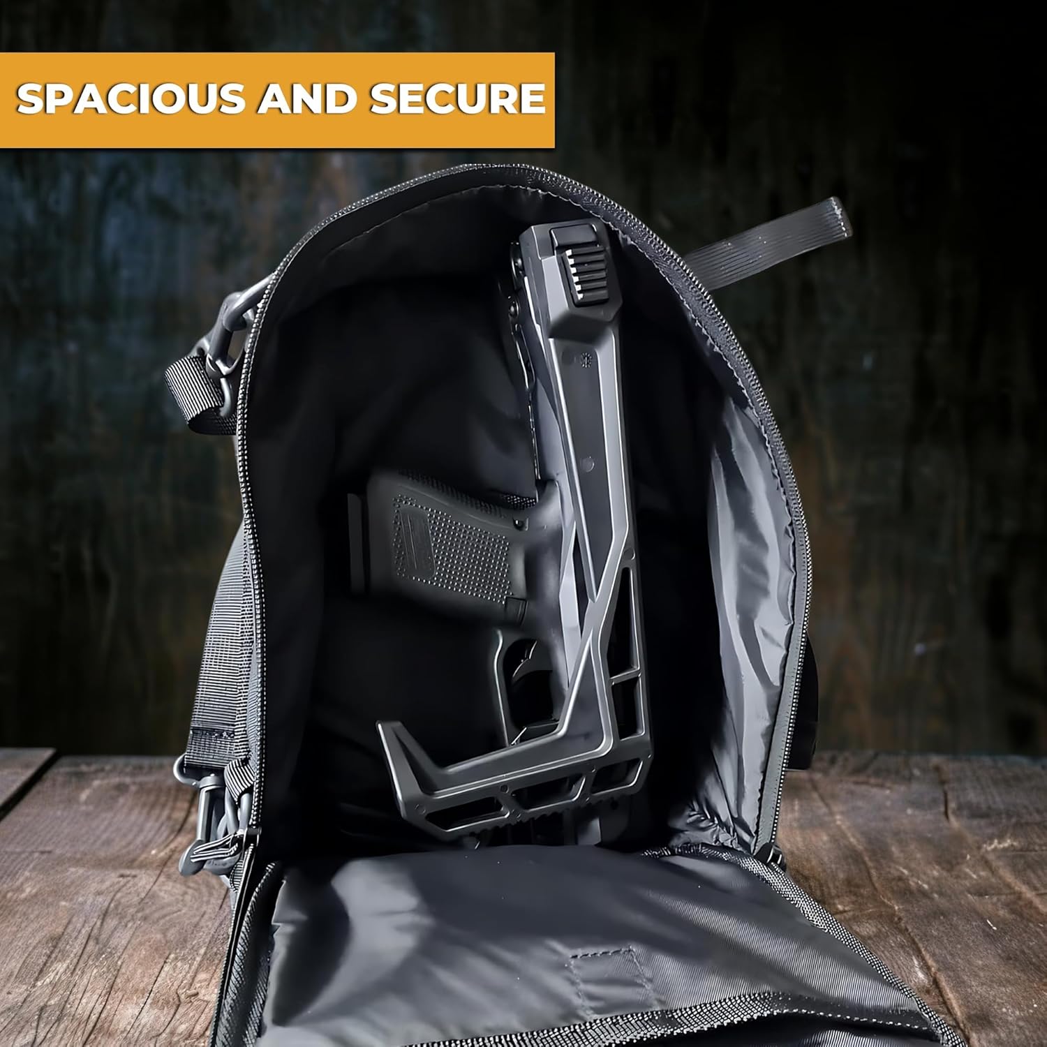 Recover Tactical Sling Bag EDC Shoulder Sling Backpack, 20/20 Series Sling Bag, Black