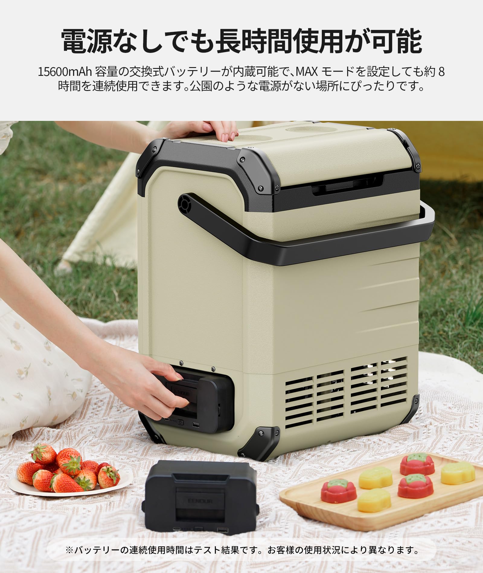 Amazon.co.jp: EENOUR 車載冷蔵庫 D10 10L バッテリー付き -20℃～10 