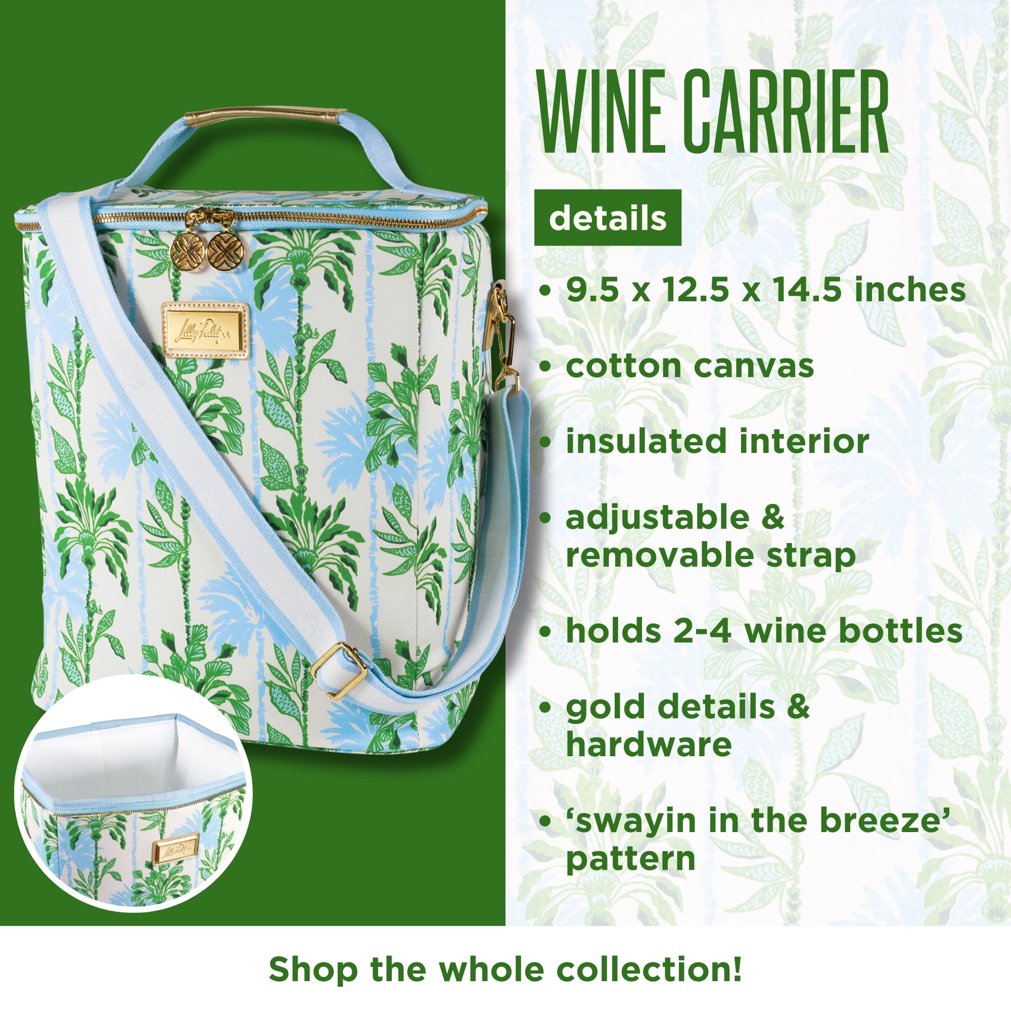Amazon.com: Lilly Pulitzer Insulated Wine Carrier, Cooler 