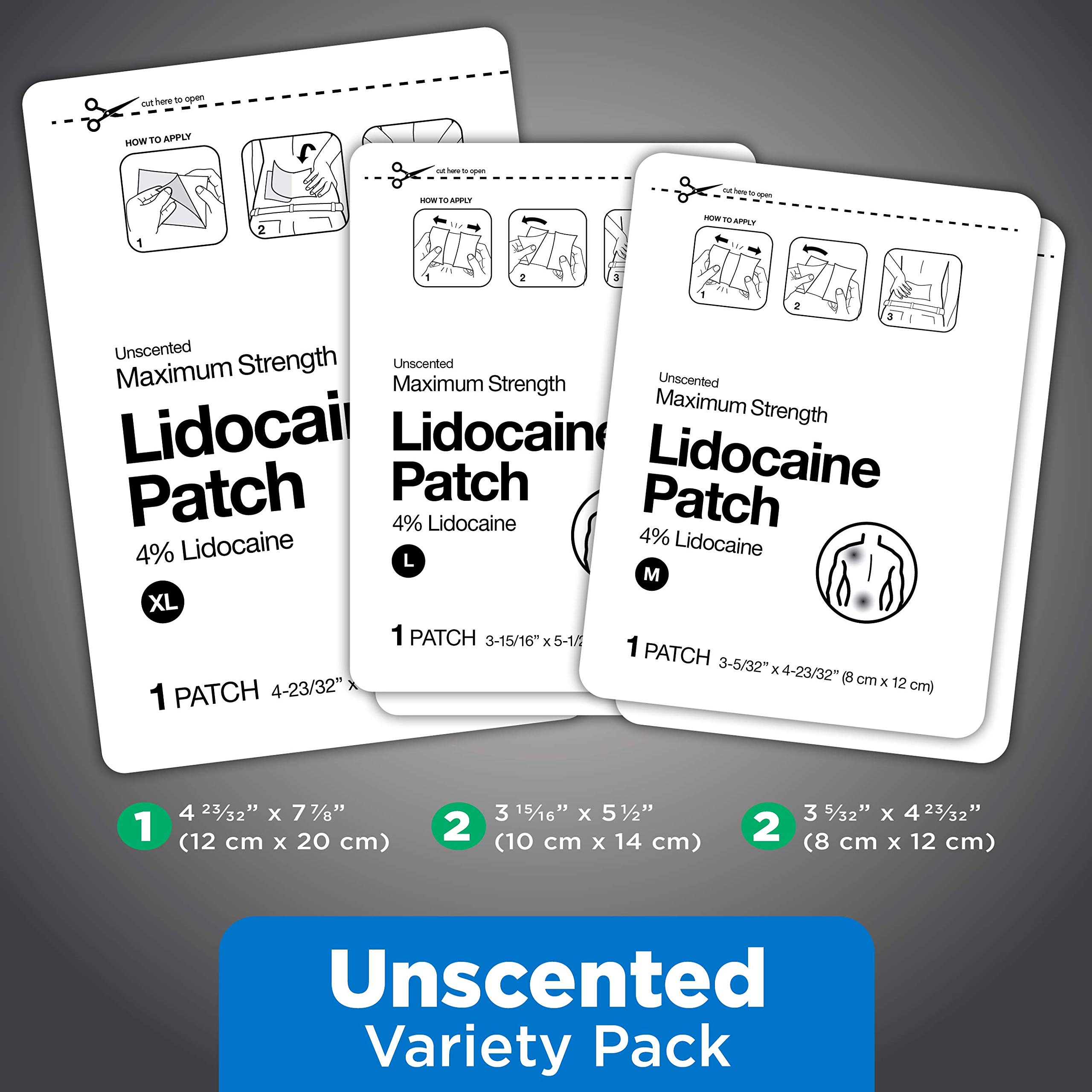 Buy Amazon Basic Care Lidocaine Patch 4 Max Strength Pain Relieving