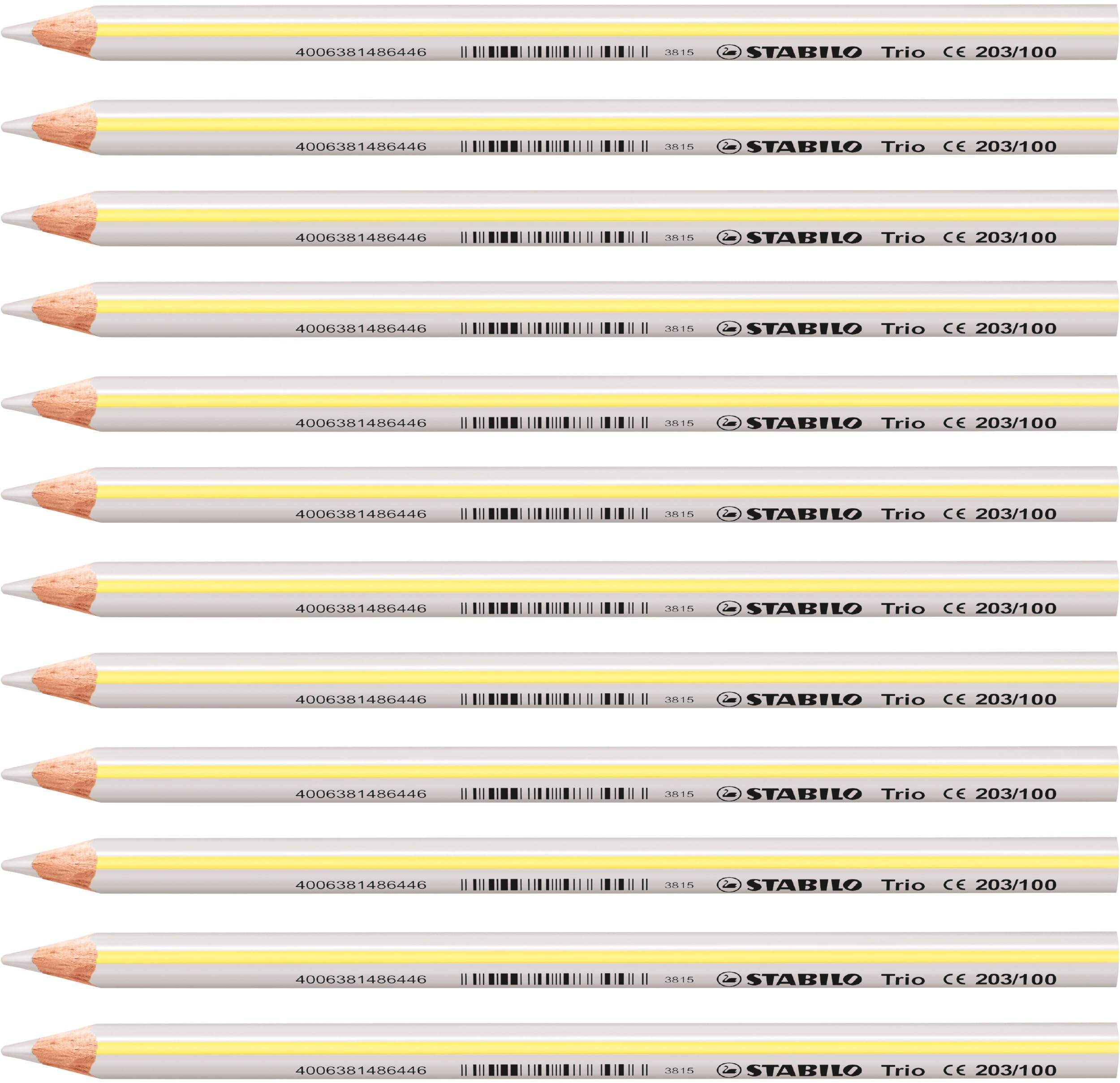 STABILO Colouring Pencil Trio thick - Pack of 12 - white
