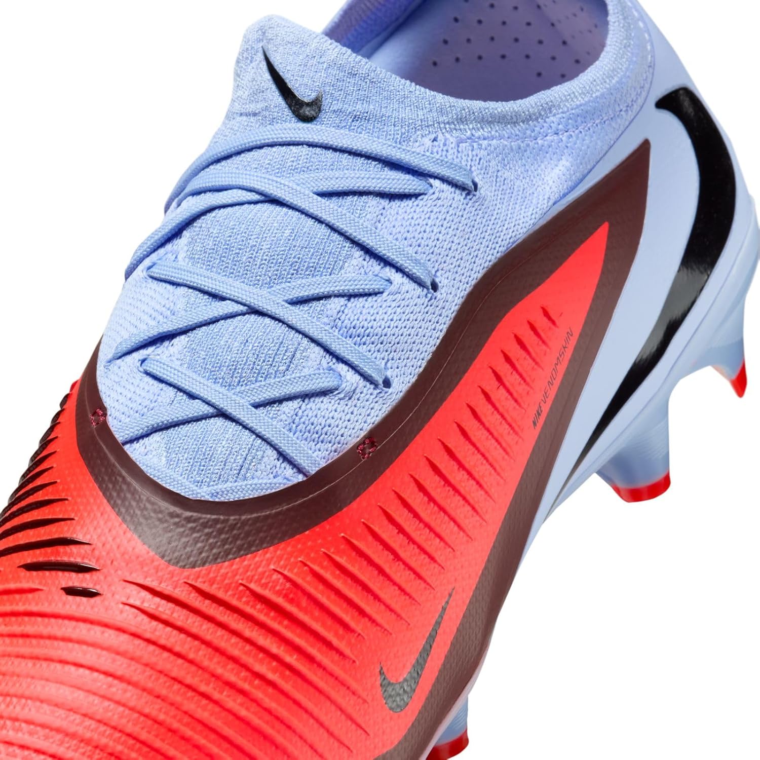 Nike Phantom 6 Low Pro Firm-Ground Soccer Cleats (Royal Tint/Bright Crimson) Size 10.5