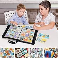 Vista 7 de LIUDU Carpeta de tarjetas de 9 bolsillos, 720 bolsillos con 40 fundas, colección de tarjetas coleccionables con cremallera para regalos para niños