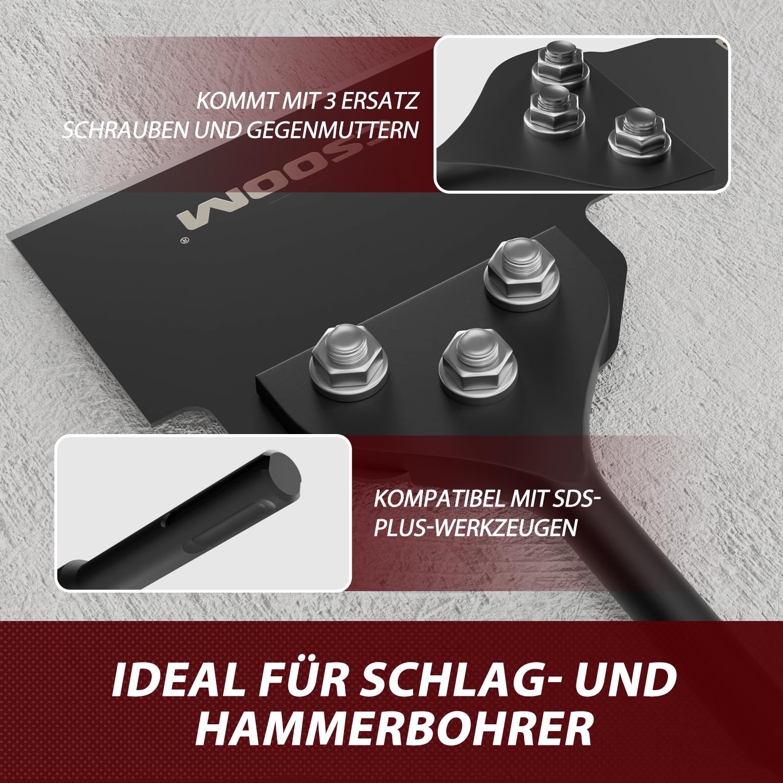 Scalpello SDS-Plus CSOOM 100 Mm Con Lama Ricambio - Per Pavimenti, Colla E Piastrelle - Foto 7