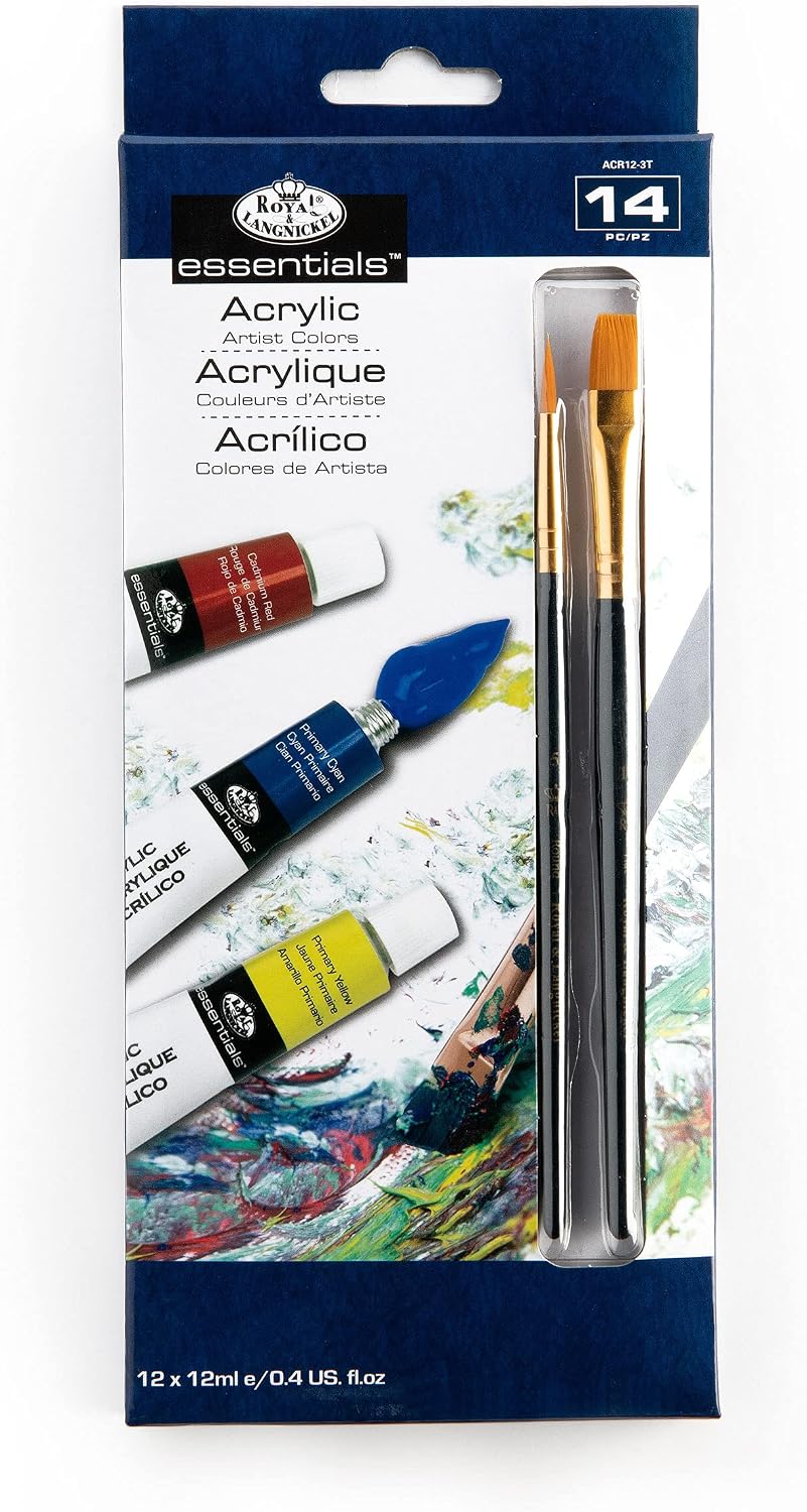 Royal & Langnickel Paint 12PK 12/PKG, 0.4 Fl Oz (Pack of 12), Acrylic Set