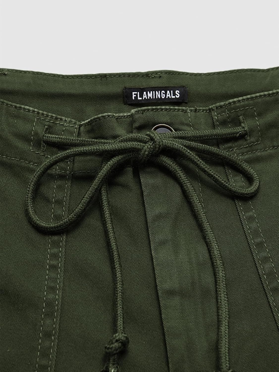 Flamingals High Waist Straight Leg Shorts for Women Cargo Summer Shorts Vintage Casual Bermuda Pants - Image 6