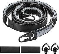 Vista 11 de EZshoot Eslingas de dos puntos 550 Paracord Correa ajustable con gancho de metal y giratorios sólidos para exteriores