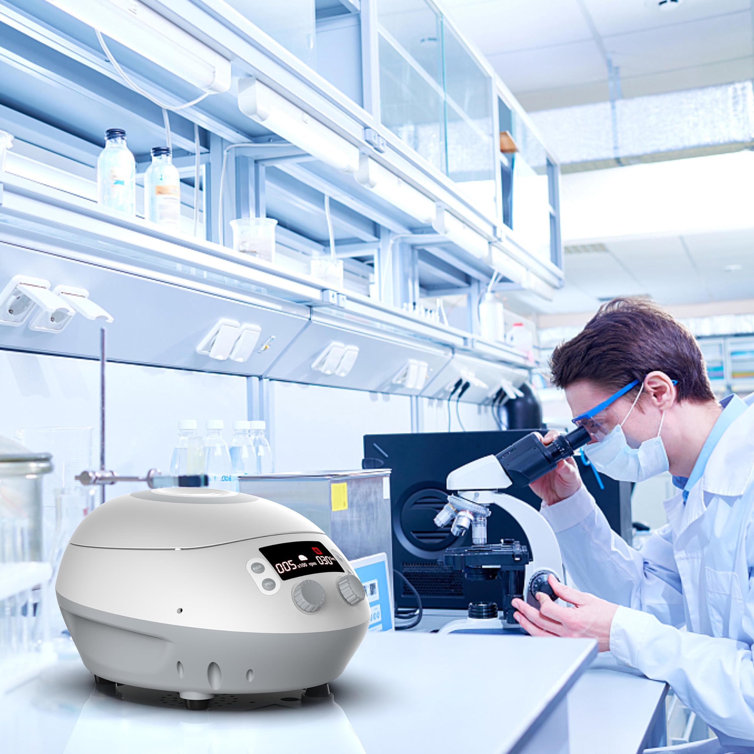 High Speed Micro Wirówka 15000 obr./min - Wirówka laboratoryjna z 12-rurowym wirnikiem do probówek 0,2 ml, 0,5 ml, 1,5 ml, 2 ml - sprzęt laboratoryjny