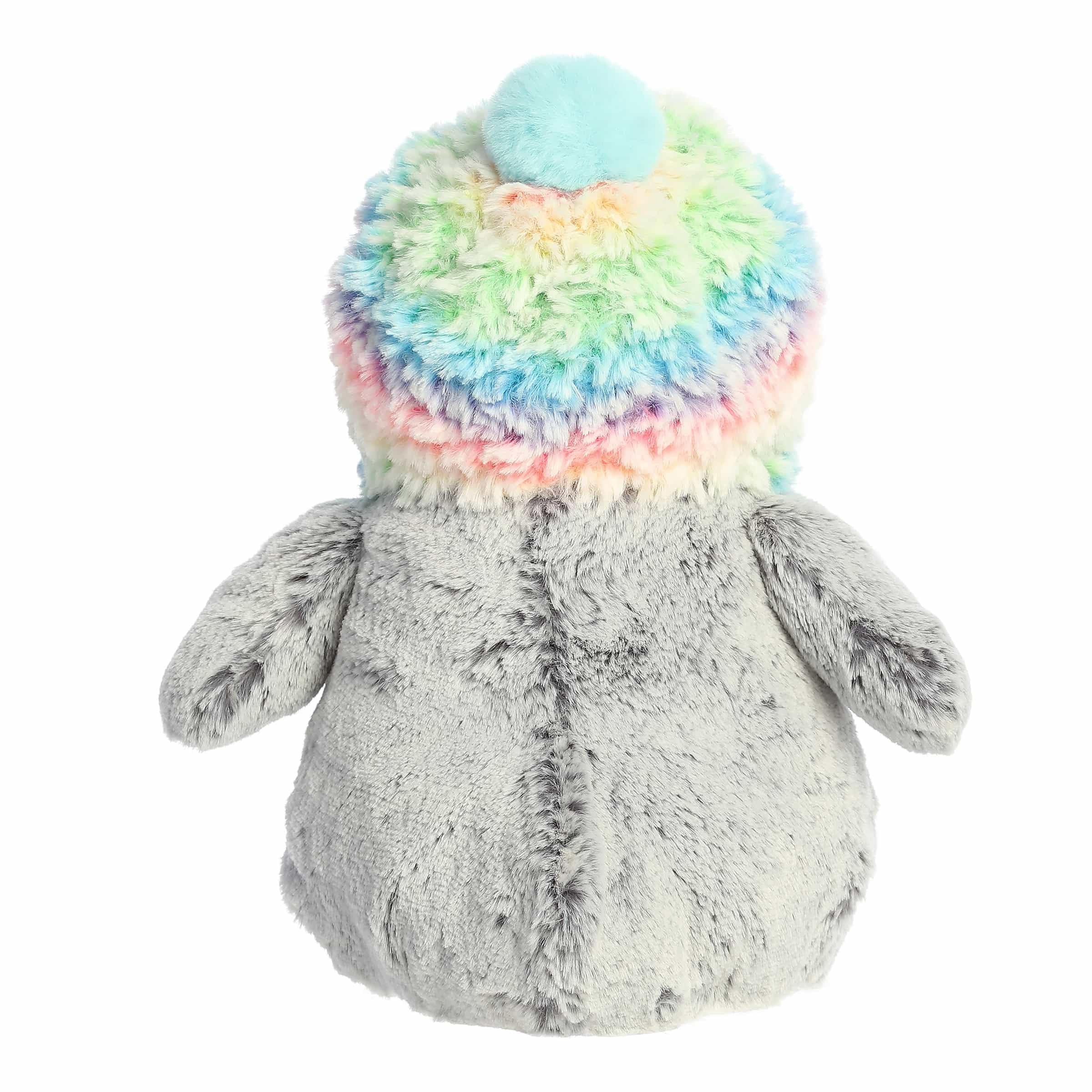 Amazon.com: Aurora® Festive Pompom Penguin™ Pompom Rainbow Beanie
