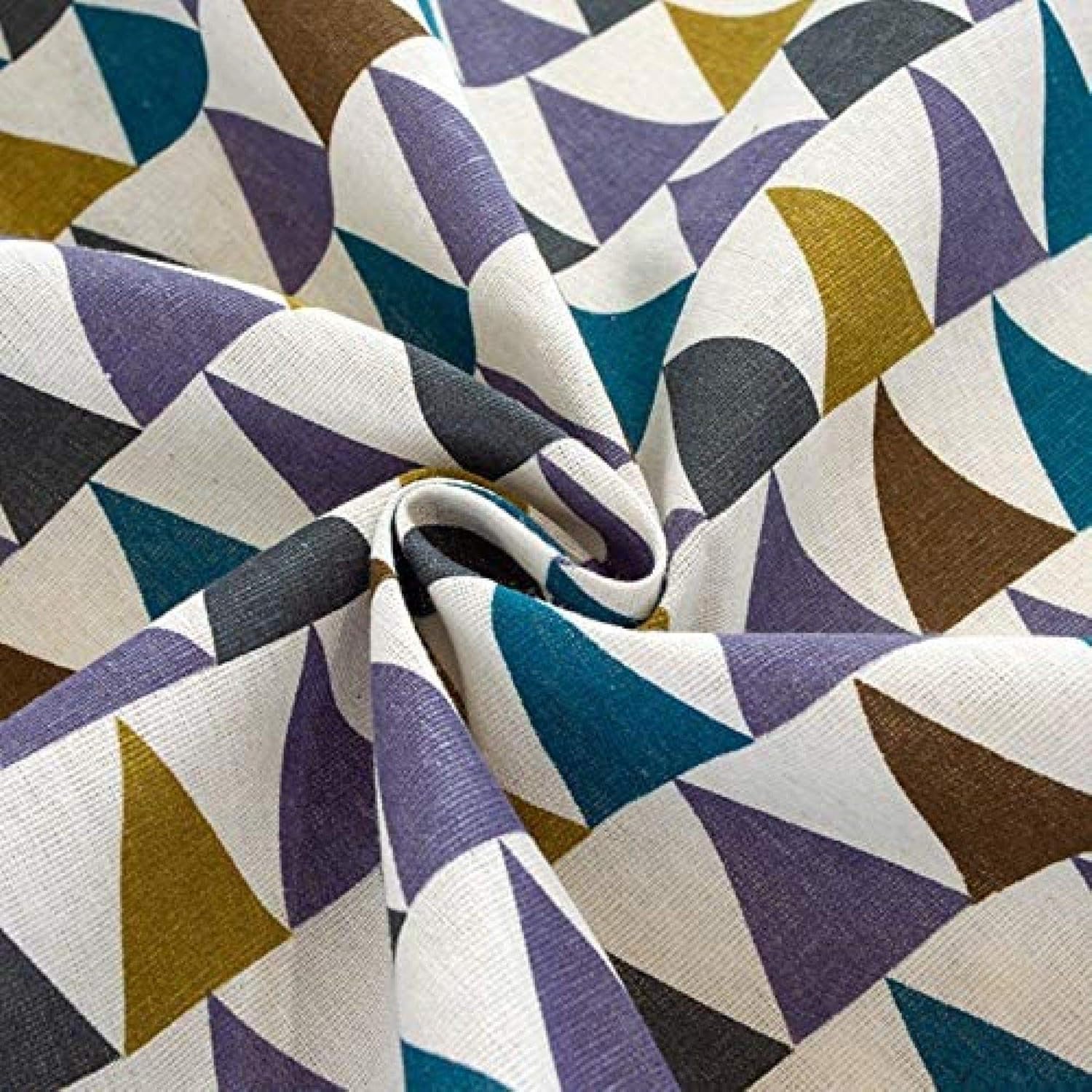 丸いテーブルクロス、シンプルな北欧スタイルのポリエステル綿のテーブルクロス、タッセルのしわ防止ラウンドテーブルカバー、キッチンテーブ