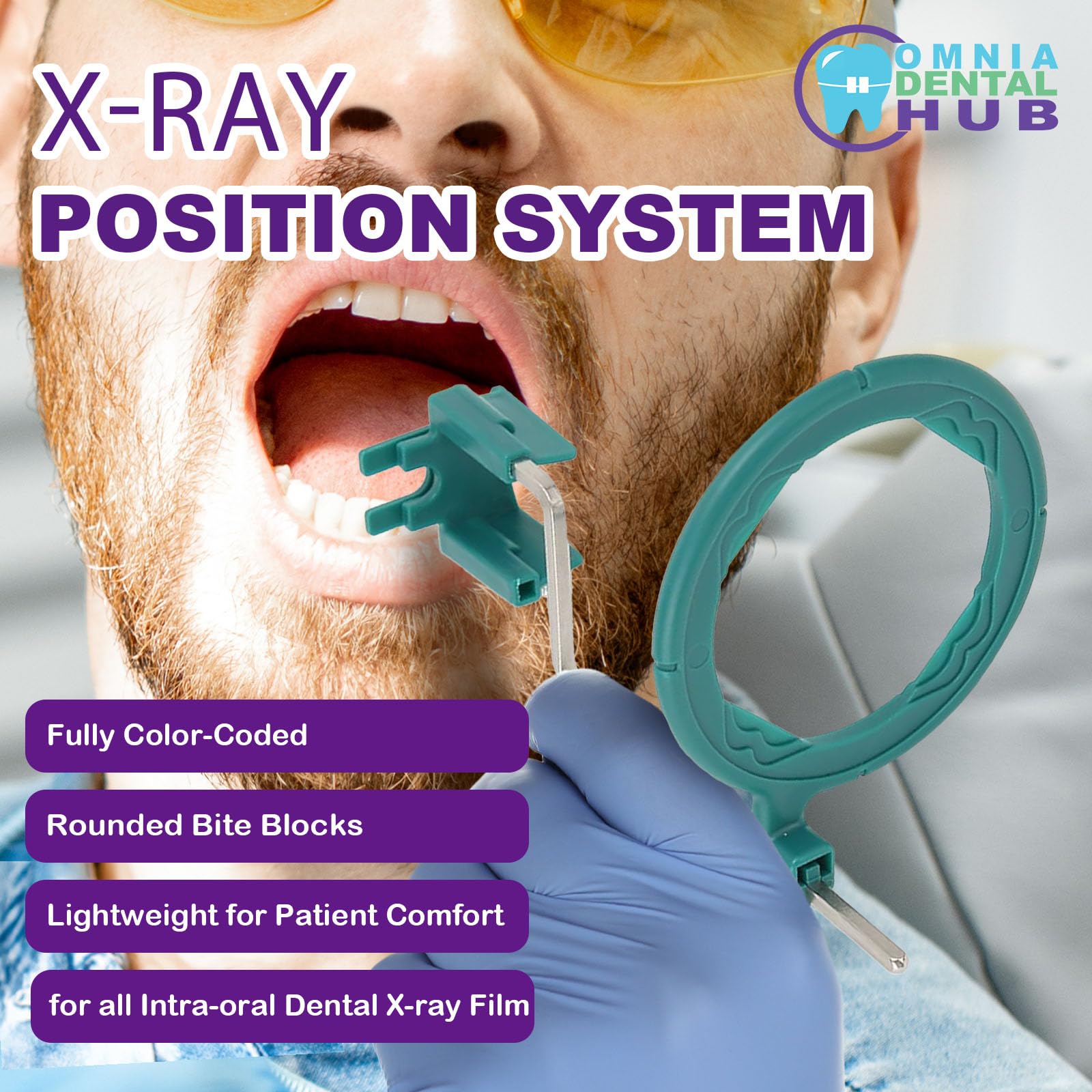 X-Ray Positioning Arm, Posterior, XCP Style, Autoclavable - Posterior Yellow 1/Pack