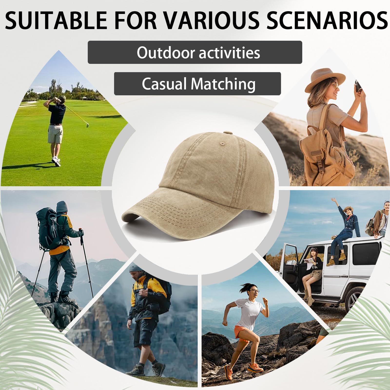 Gorra de Béisbol Unisex Ajustable Solar Ligera para Hombre Mujer Casual Running Tenis Golf
