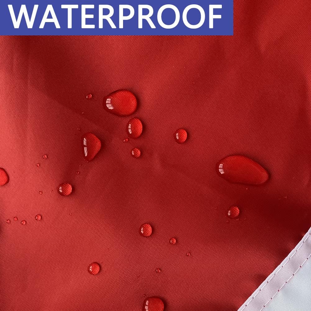 1.5x3Ft American Pleated Fan Flag with Embroidered Star- 100% Durable US Patriotic Half Fan Bunting Window Flag with 2 Brass Grommets - Image 6