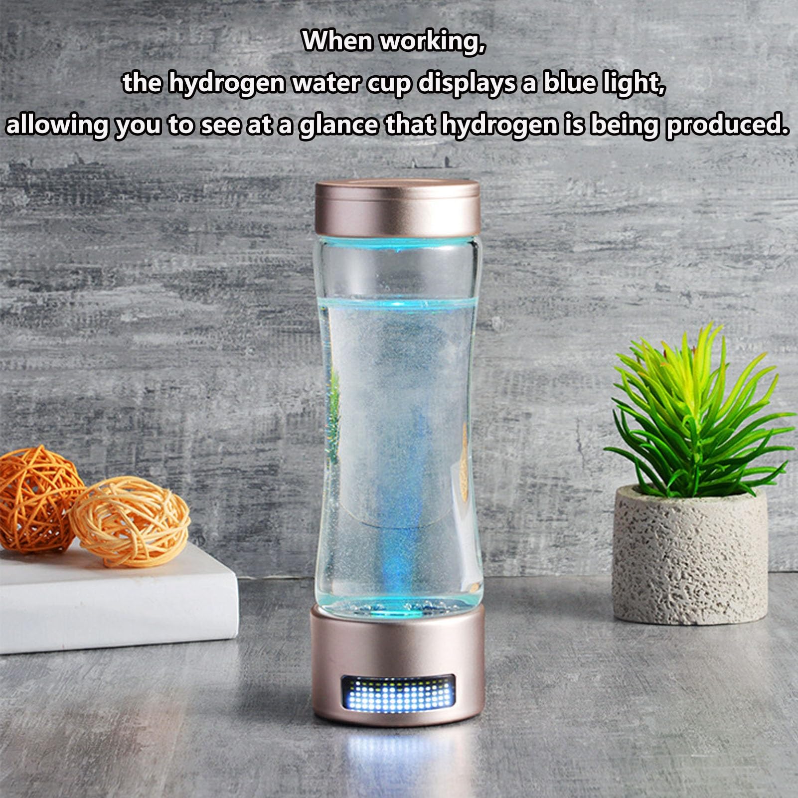 Generatore Acqua Idrogenata Portatile - Ionizzatore 280 Ml, Ricaricabile USB, Per Casa E Viaggi