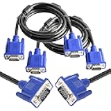 SaiTech IT 2 Pack VGA Cables, 15 Pin Male to Male for TV PC Monitor Laptop Projector - 3 Feet