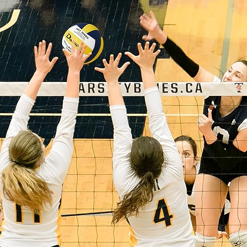 Miniatura 5 de Dakapal Balón de voleibol competitivo de interior de tamaño 5, voleibol suave profesional (sin bomba) Blue+White,Amarillo+Blanco,pink+white