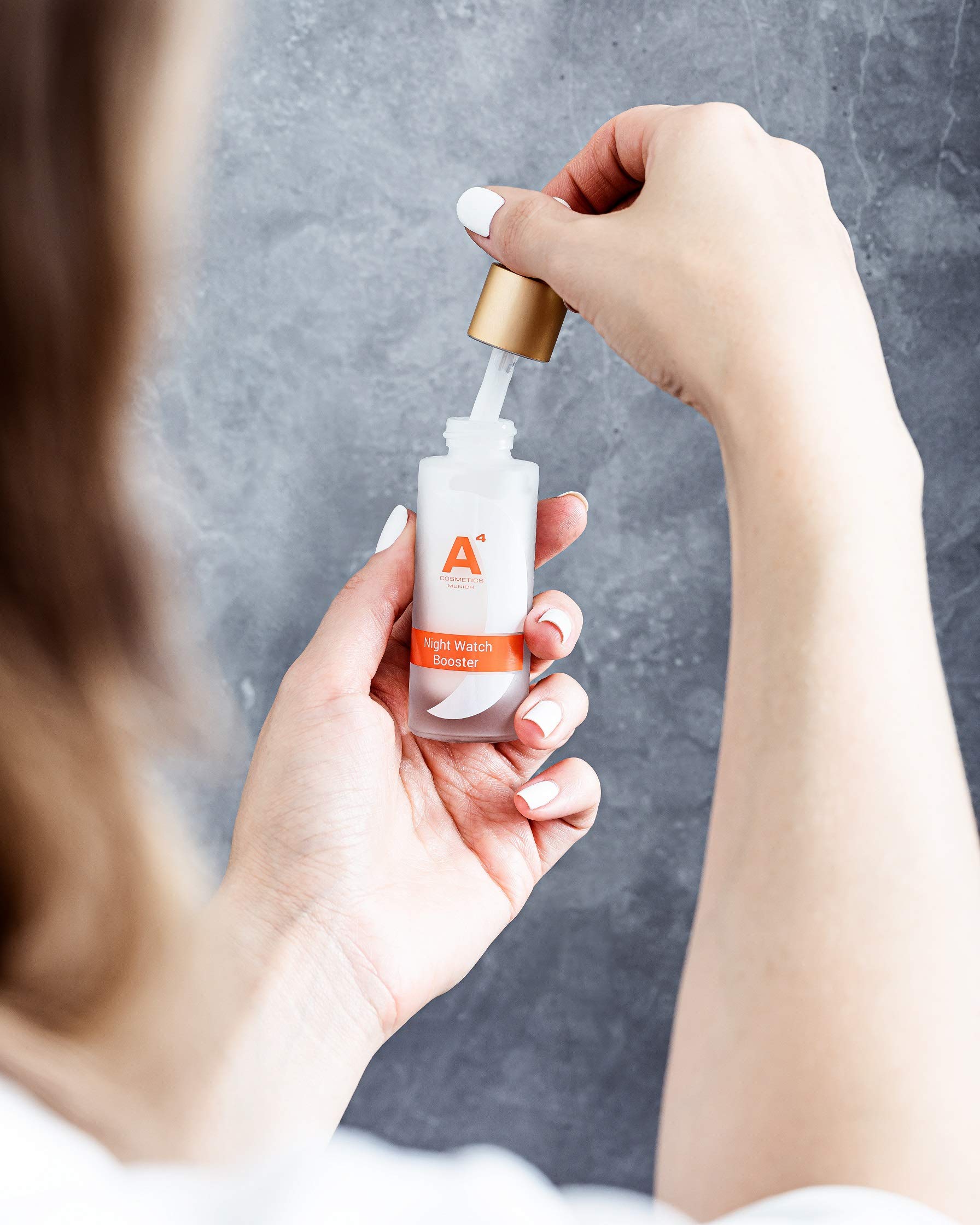 A4 - NIGHT WATCH BOOSTER Anti-Aging Nachtserum | Nachtpflege mit 100% Arganstammzellextrakt (20ml)