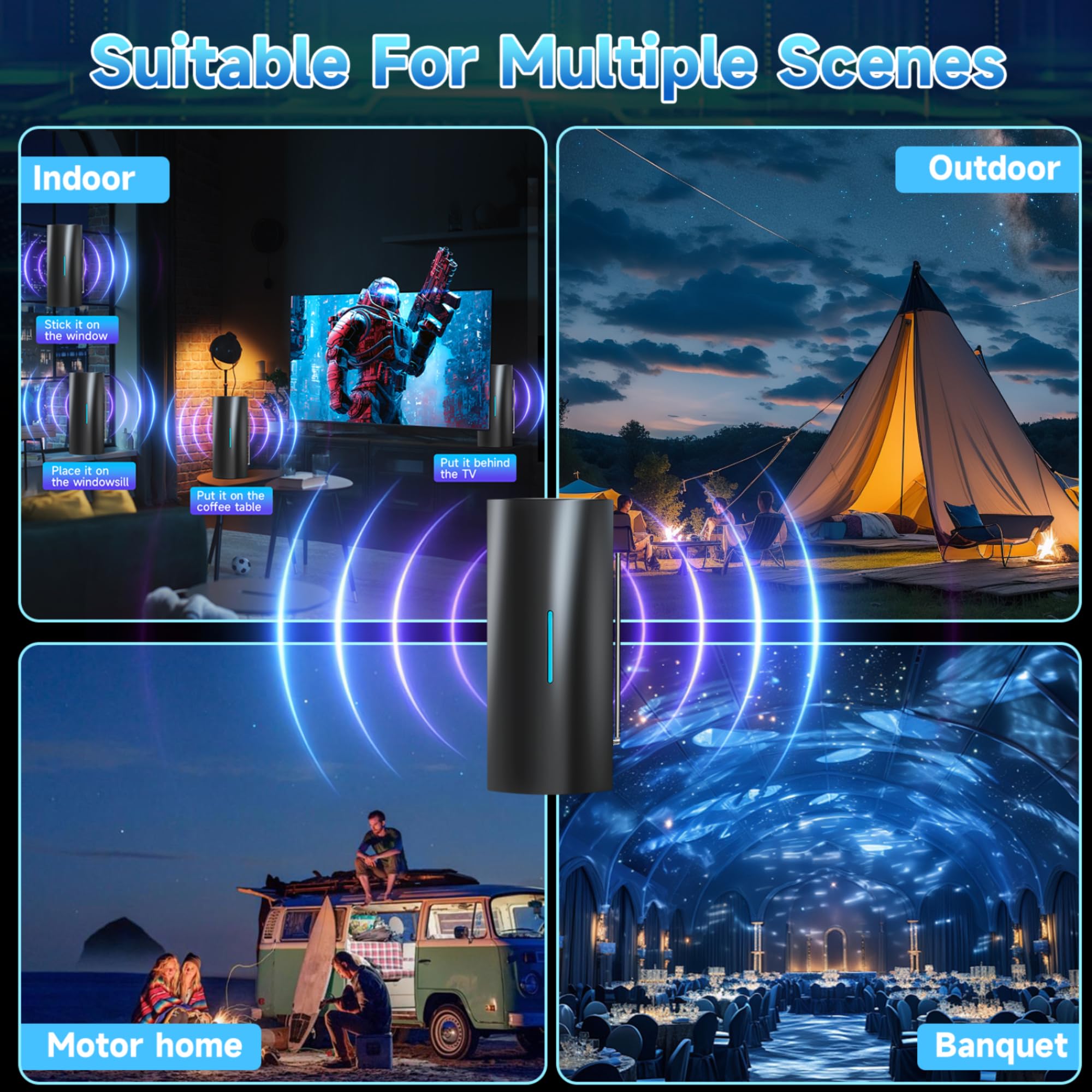 Antena de TV para interiores de más de 5000 millas, antena digital para Smart TV interior, antena HD para canales locales con amplificador de señal, soporta 4K 1080P todos los televisores, 40 pies