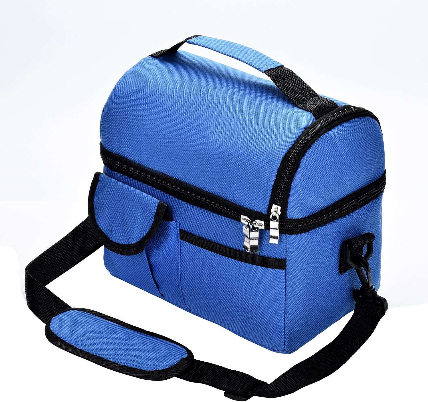 PWGN Lunch Box Insulated Lunch Bag Large Cooler Tote Bag with Adjustable Strap for Women Men Adult (Blue) …