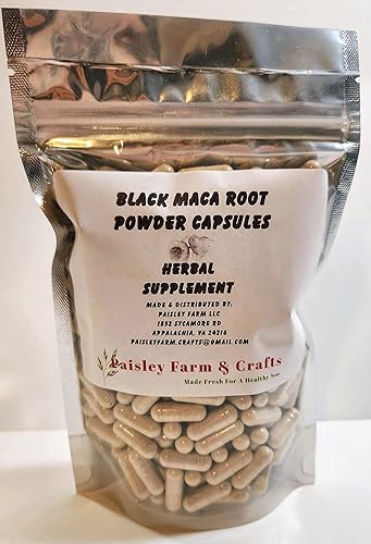 Cápsulas de maca negra, paquete de 300 unidades, suplemento de hierbas puras, hechas frescas bajo demanda