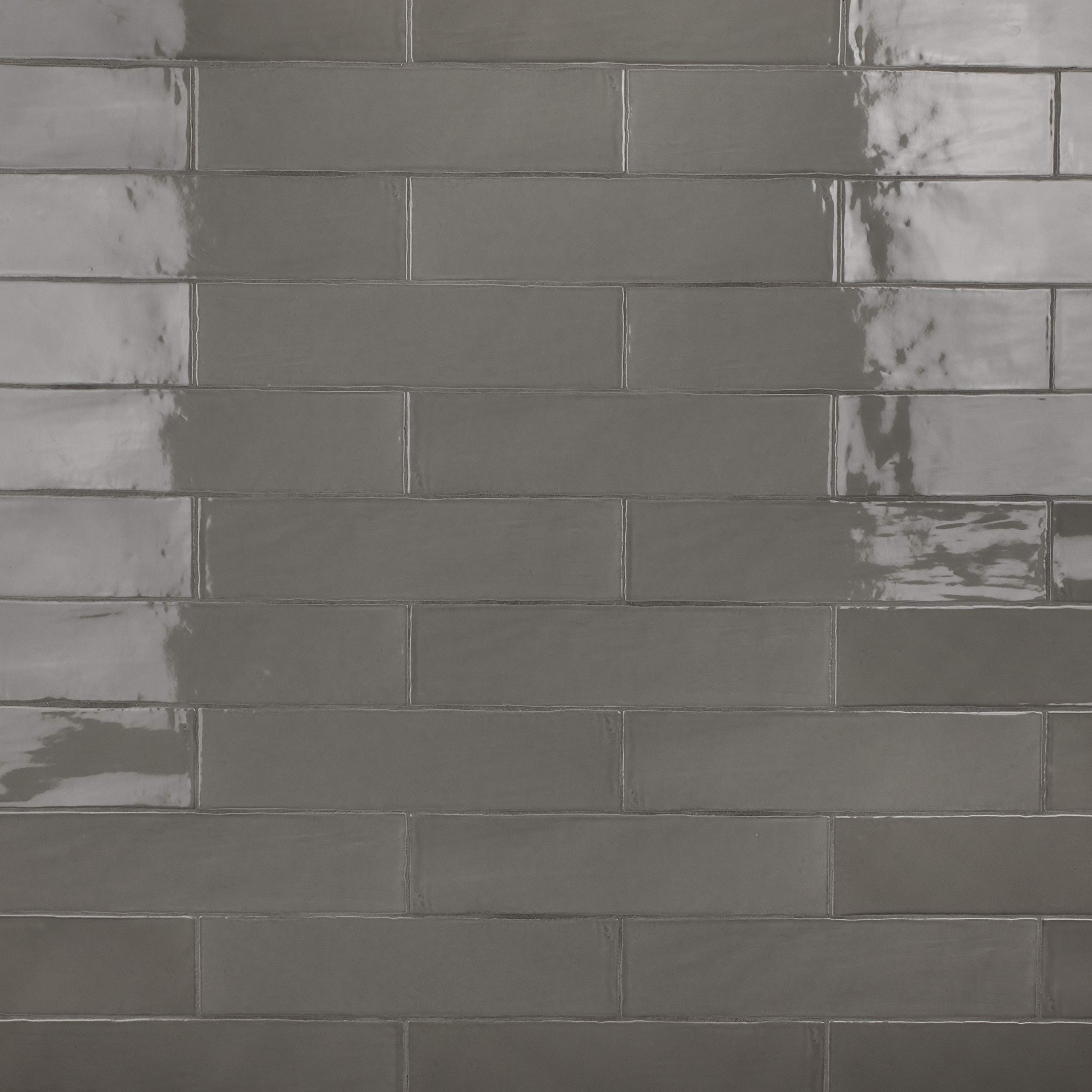 Carrelage mural en céramique Somertile Cheshire gris, parfait pour une crédence de cuisine moderne