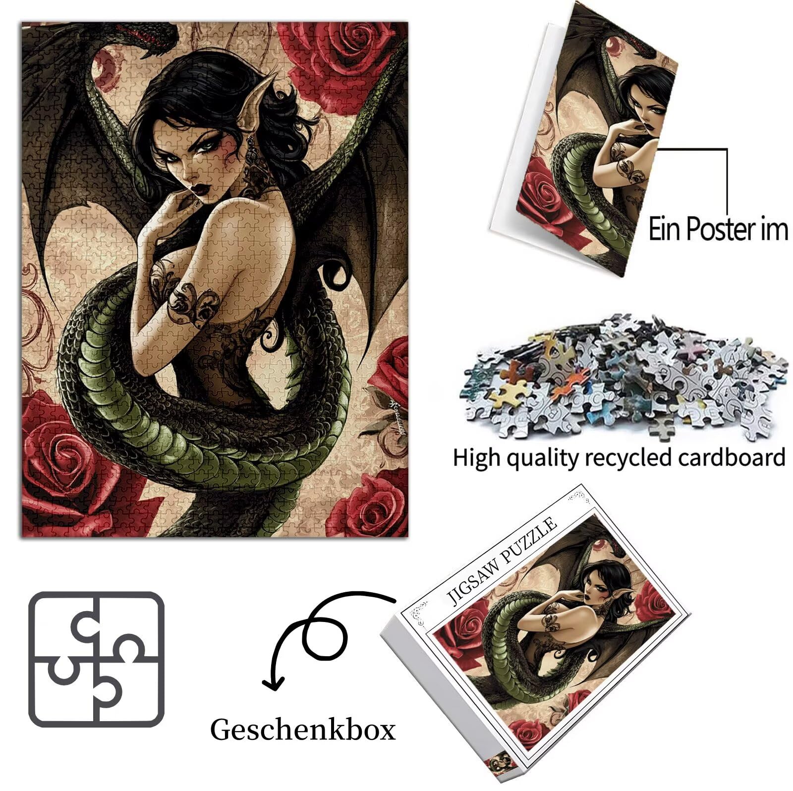 Puzzle dla dorosłych 4000 sztuk, puzzle 4000 elementów dla dorosłych, drewniana łamigłówka wymagająca gra z pudełkiem upominkowym do dekoracji domu, dekoracja sypialni, prezenty dla kobiet mężczyzn