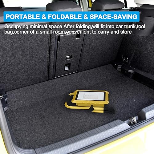 Miniatura 8 de RELIANCER Luz de trabajo LED de 10000LM y 5000LM, luces de inundación LED impermeables IP65 para exteriores con cable y enchufe de 16 pies, 80 W y