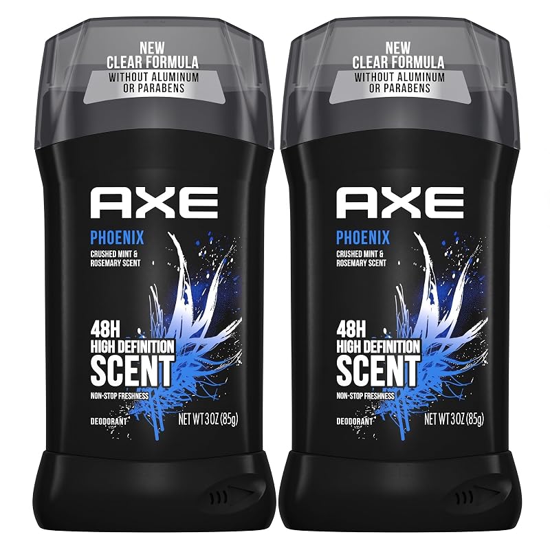 Desodorante em bastão AXE Phoenix Crushed Mint & Rosemary sem alumínio, Pacote com 2