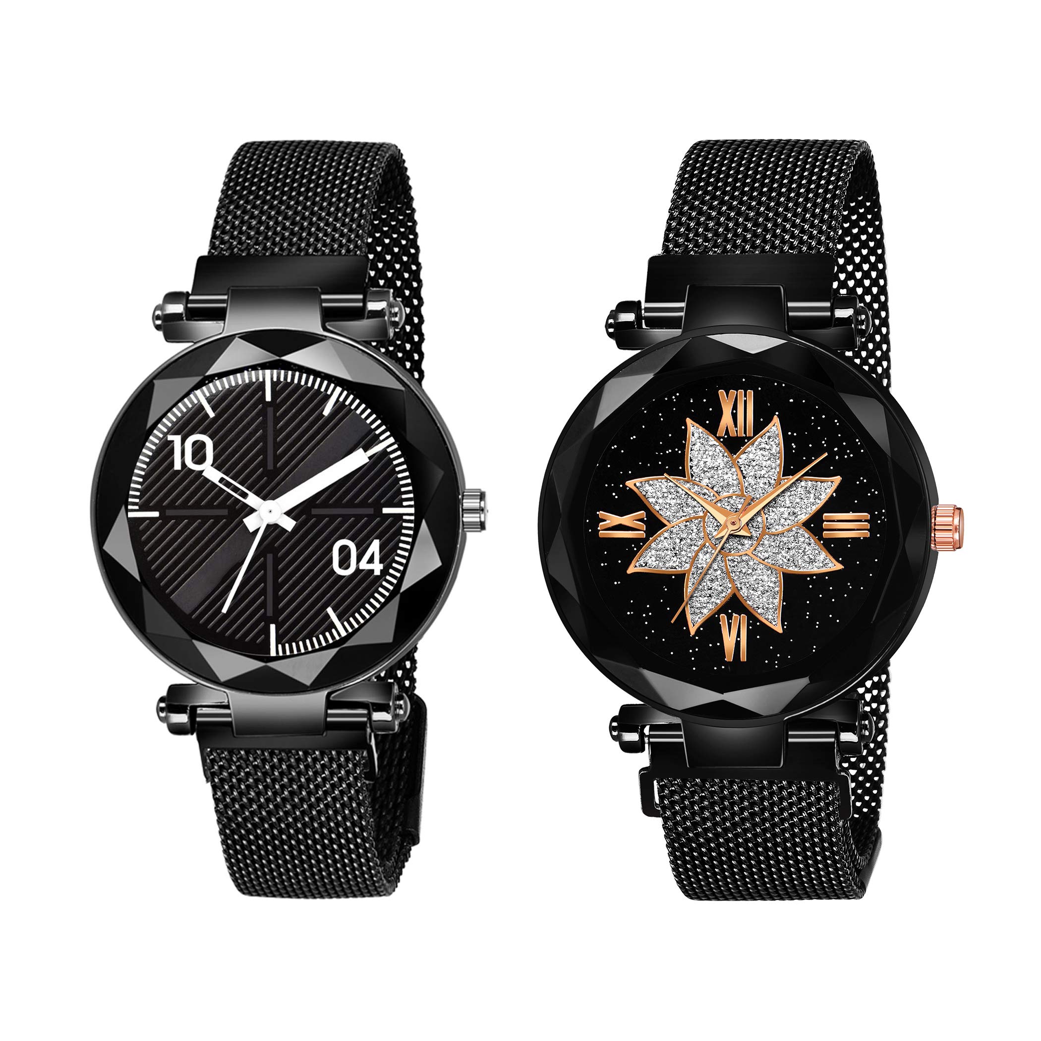 The Shopoholic Analogue Black Dial Magnetic Belt Watch for Girls and Women Pack of - 2(F-493-476) (B08LH76PS3) Amazon Price History, Amazon Price Tracker