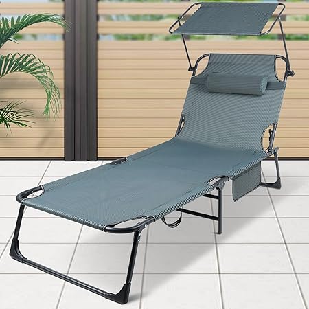 TecTake 2er Set Sonnenliege leicht und klappbar, leichte Liege für