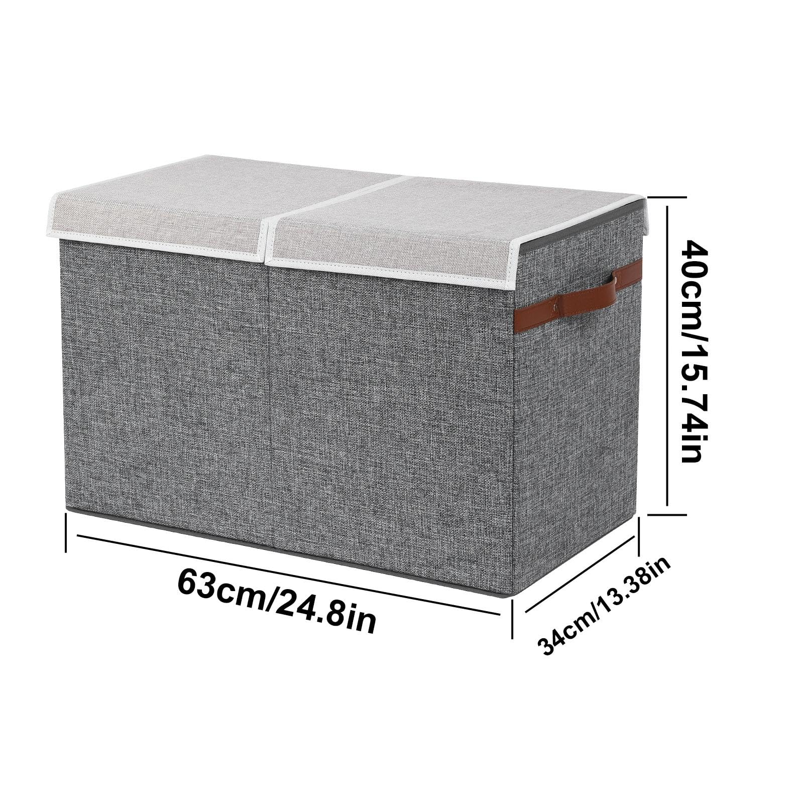 Cassapanca per giocattoli pieghevole, organizer per vestiti, leggero, contenitore per giocattoli con design rimovibile, contenitore per giocattoli per soggiorno, camera da letto e aree giochi per | Grande organizer per giocattoli con coperchio, contenitor