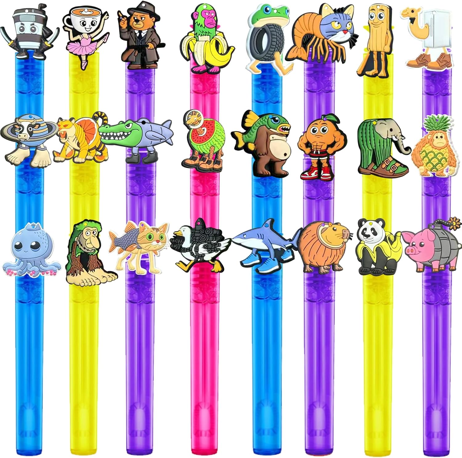 Italian Brainrot Bubble Wands 24 PCS Party Favors Goodie Bag Fillers