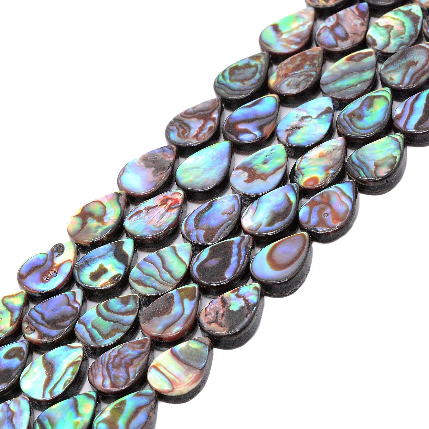 Amazon.com: 12mm Natural Abalone Shell Teardrop Beads Loose Beads ...
