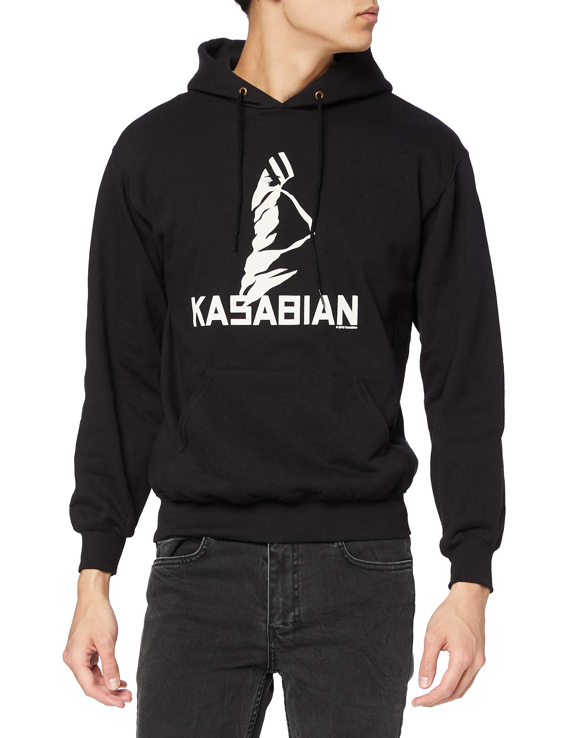 Kasabian Men's Black Ultra Face Long Sleeve Hoodie, Large
