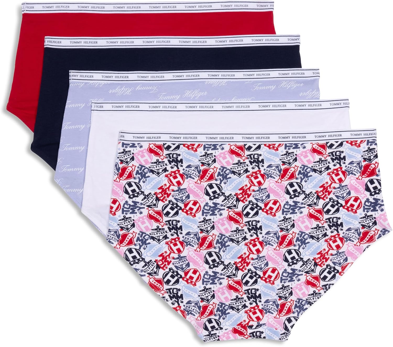 Tommy Hilfiger womens Classic Cotton Brief Underwear With Logo Waistband 5-pack - Image 3