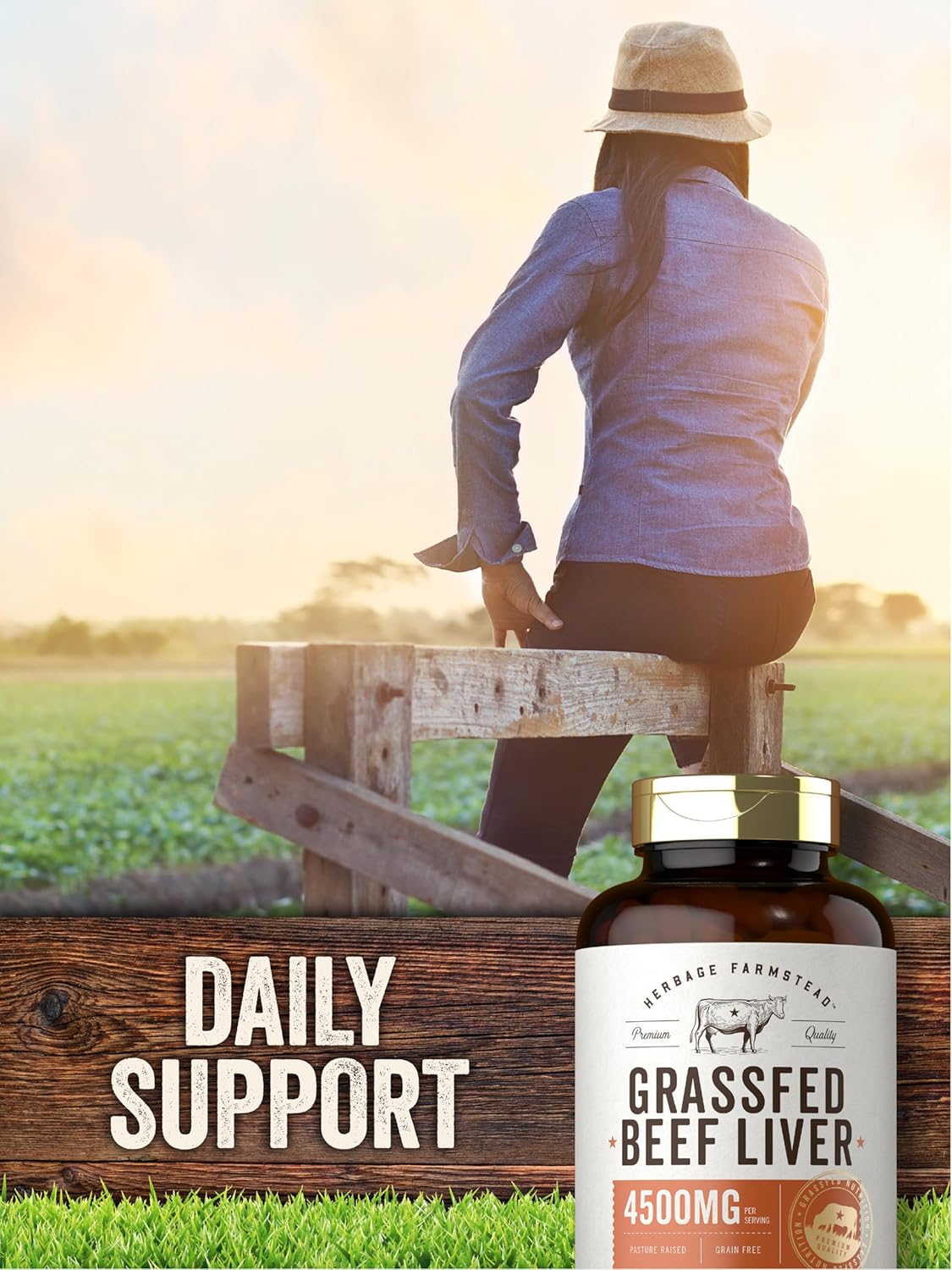 Carlyle Grass Fed Beef Liver Capsules | 4500mg | 250 Count | Desiccated Supplement | Non-GMO, Gluten Free | by Herbage Farmstead - Image 6