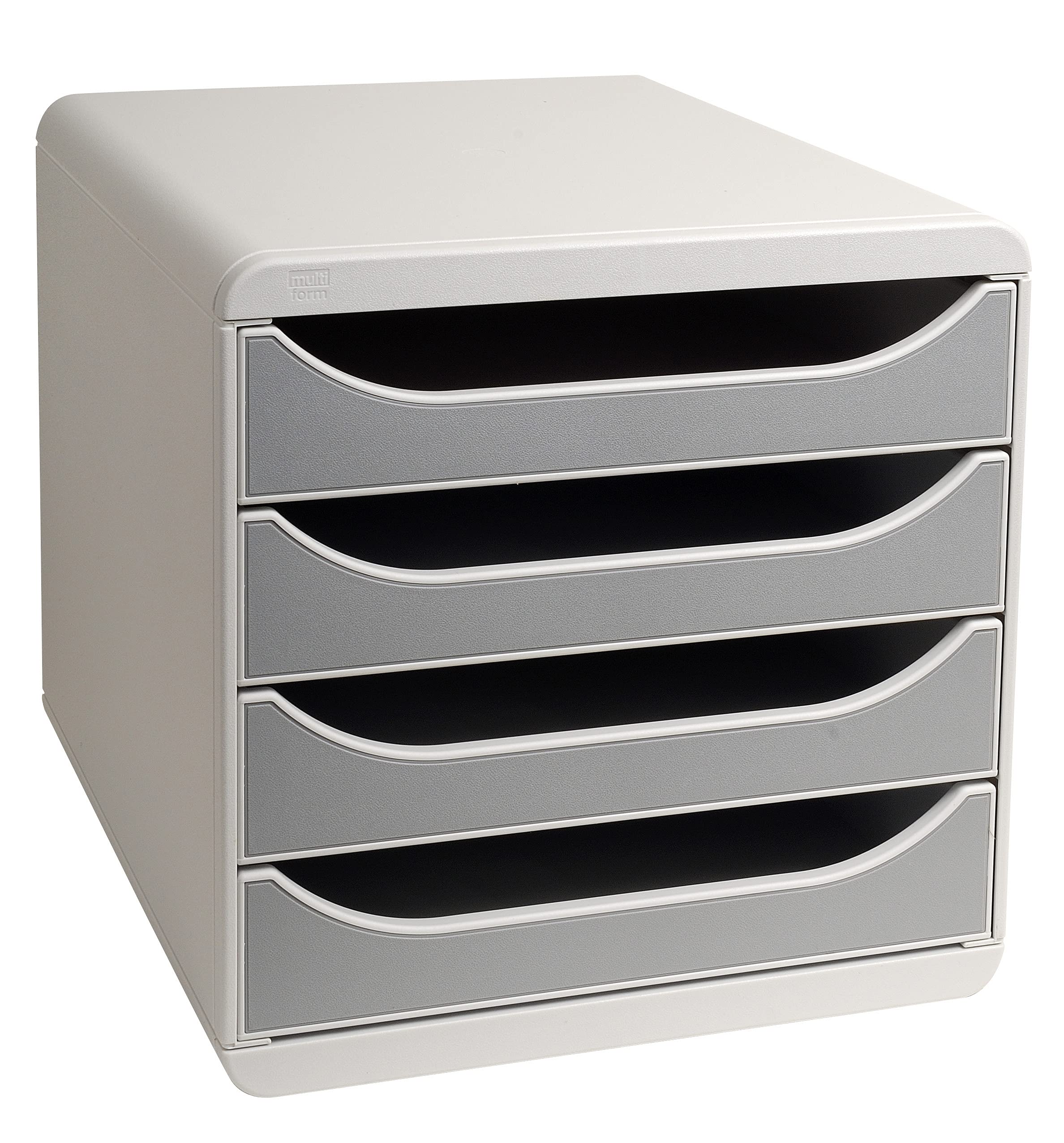 EXACOMPTA Bloc de classement BIG-BOX 4 Tiroirs A4+ 55 mm Gris lumière/Granit