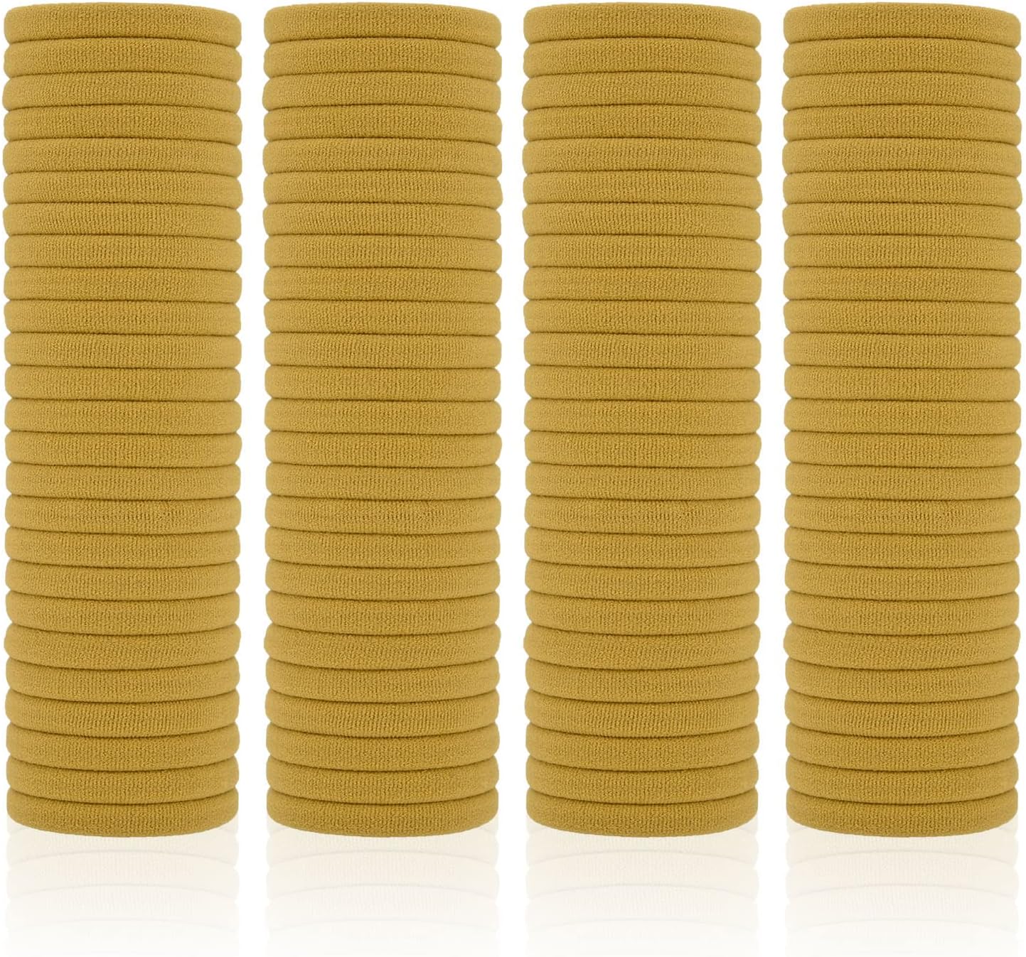 100 Pack Seamless Hair Ties for Women Girls Ponytail Holders for Thick Hair (Sand)