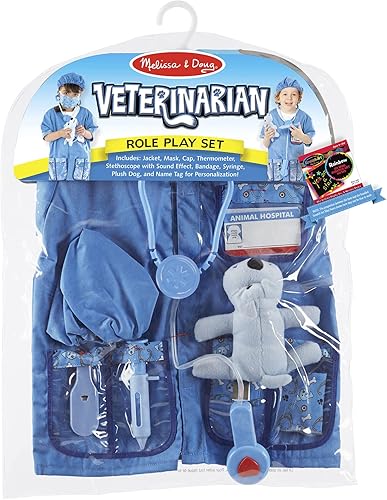 Melissa & Doug V e t e r i n a r i a n juego de rol con 1 minipad compatible con M&D Scratch Fun (04850), multicolor