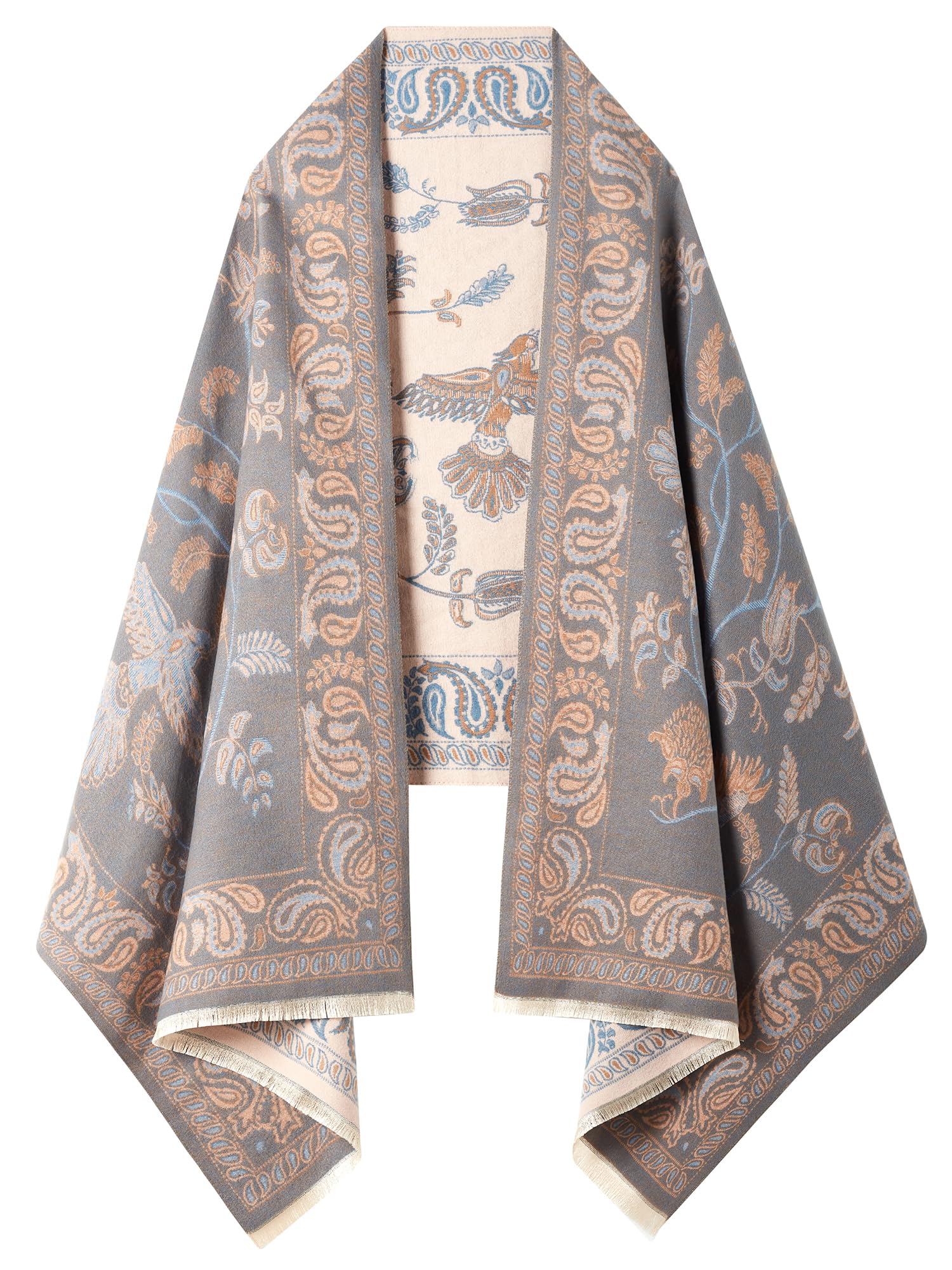 Womens Reversible Pashmina Shawl Wrap for Women Big Scarf Holiday Gifts