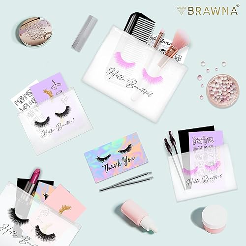 Vista 18 de BRAWNA Microblading Bolsas de cuidado posterior y tarjetas de agradecimiento Bolsas de cuidado posterior PMU - Juego de suministros de microblading