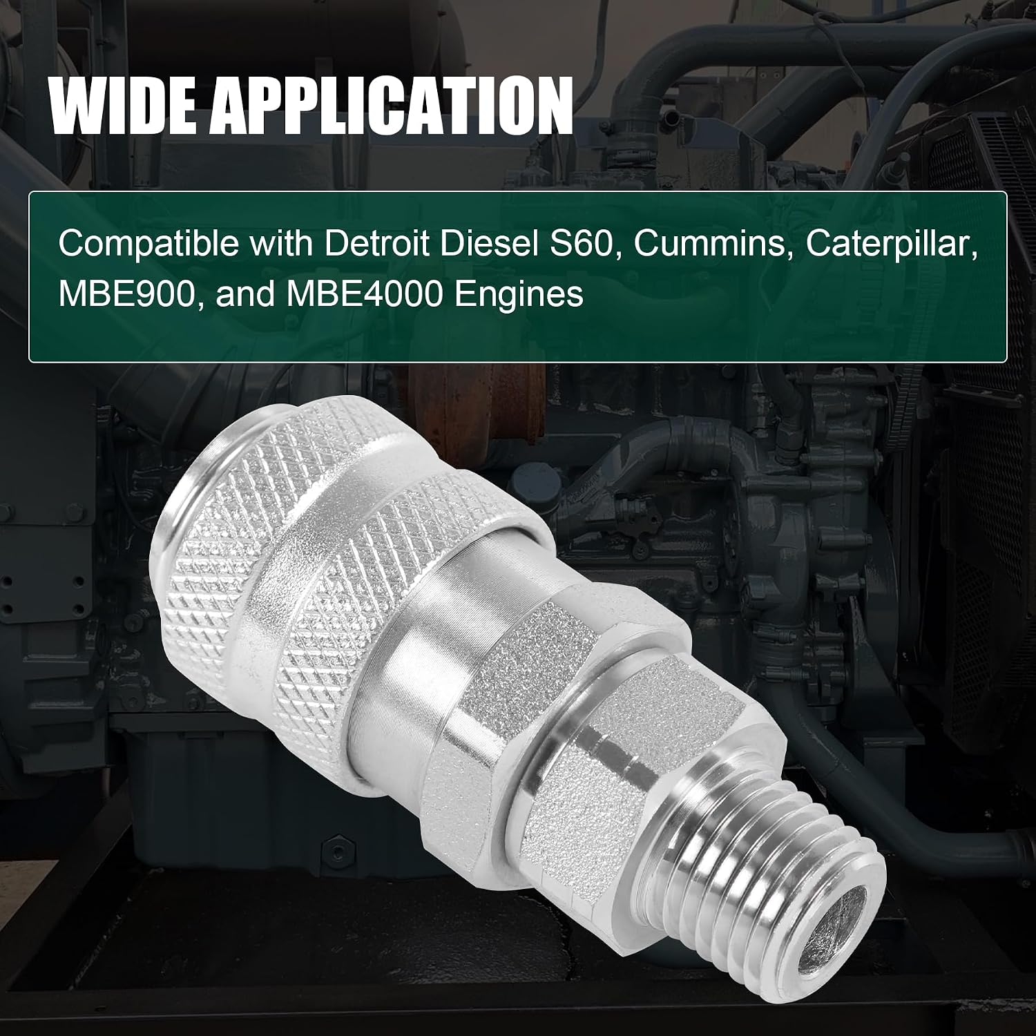 Fuel System Coupler Fitting Tool for Connection to 'Compu-Check' Quick Connect Fittings Compatible With Cummins Caterpillar Detroit Diesel S60 MBE900 MBE4000 Engines Replace J-47912-QC OTC 5869-1